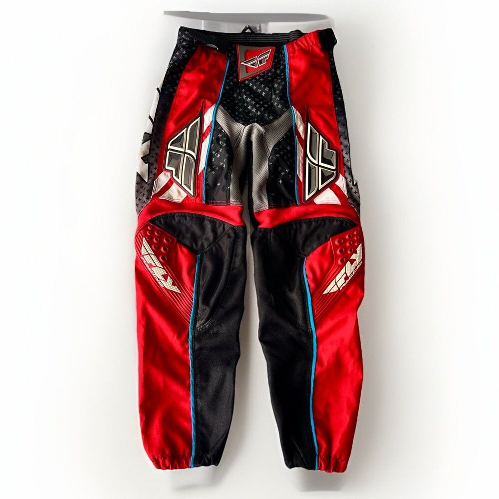 Fly Racing Pants Mens 30 Red Black F-16 Motocross MX Dirt Bike Off Road ATV
